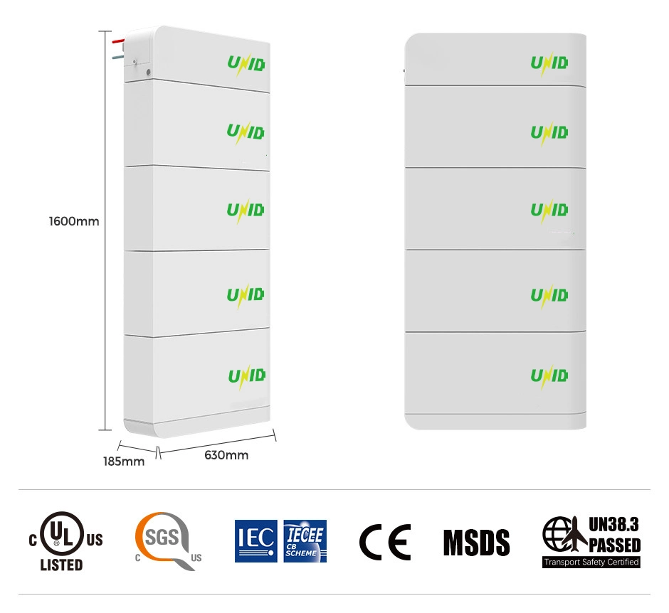 Unid Wall 10kwh Home Lithium Ion Solar Battery Solar Storage for Energy Storage House