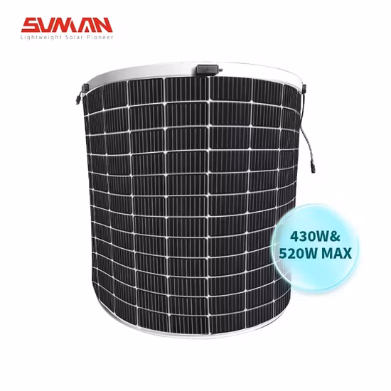 Panneau solaire léger 144 Panneau solaire flexible monocristallin 430W à demi-cellule